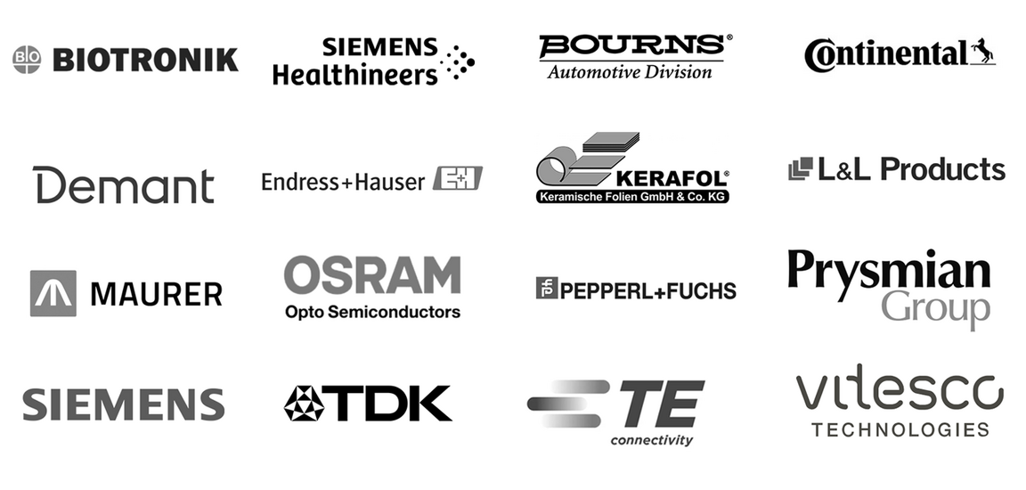 Logos von Epoxonic Kunden und Partnern